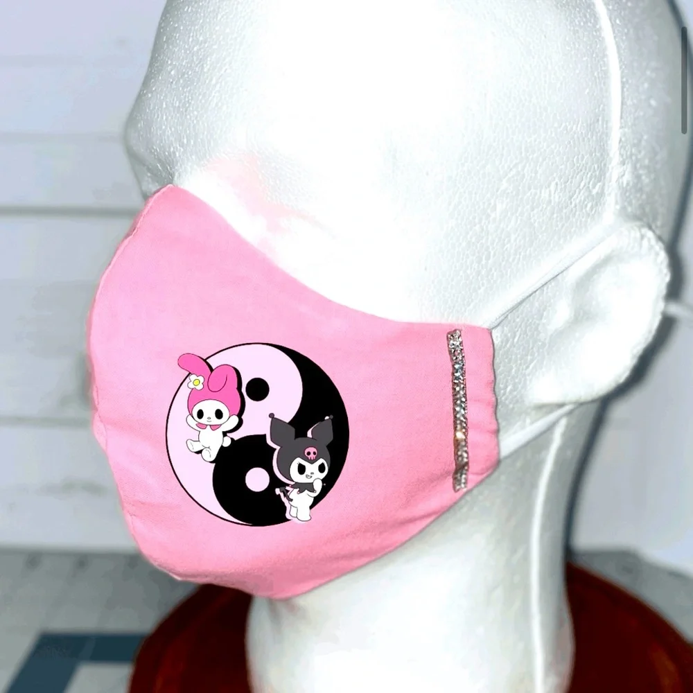 Sanrio hello kitty my melody kuromi kawaii face mask glam